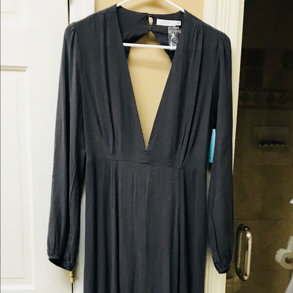 Charcoal Gray Ling Maxi Dress